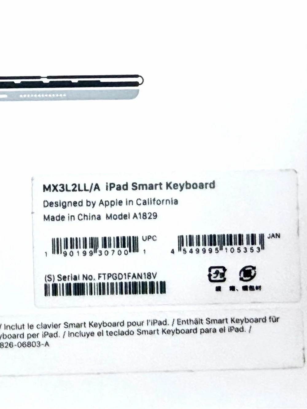 NWT iPad Smart Keyboard 7th&8th Gen iPad Air 3rd Gen iPad Pro 10.5” Compatible